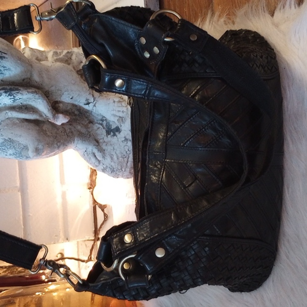 Ameri Leather Luxury Shoulder Bag. Becket Woven L… - image 2